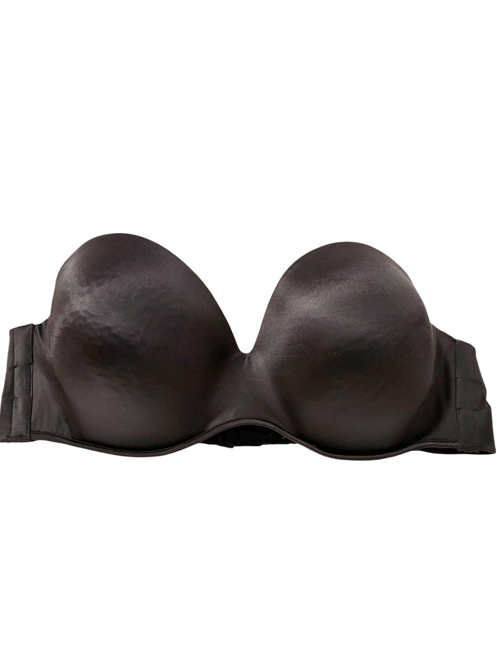 Cacique Plus Size Bra Black Strapless Underwire Back Close Size 42DD